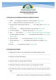 Past Continuous Exercise