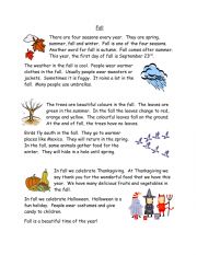 English Worksheet: Fall