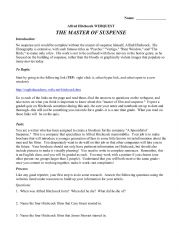 English Worksheet: Alfred Hitchcock Webquest