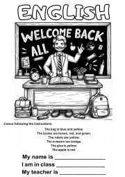 English Worksheet: ENGLISH COVER