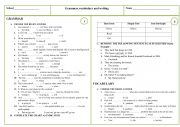 English Worksheet: Practice grammar,vocabulary and writing