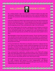 English Worksheet: Halloween spooky story