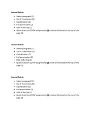 English Worksheet: Journal Rubric for English
