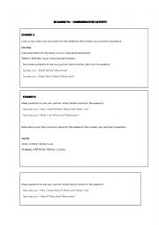 English Worksheet: Be Going to Communicative Activity