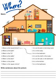 English Worksheet: where is