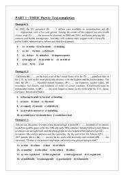 English Worksheet: TOEIC PART 5 AND 6
