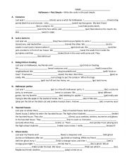 English Worksheet: Halloween + past simple
