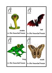 English Worksheet: Go fish Halloween Animals describing cards P1 of 6