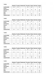 English Worksheet: chores and frequency