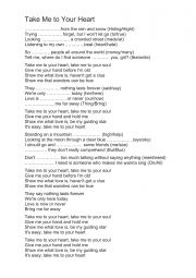 Take me to your heart lyrics