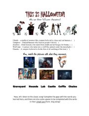 Halloween Song - Monster Mash (vocabulary)