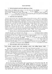 English Worksheet: consolidation tasks 1st form