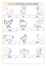 English Worksheet: FARM ANIMALS PRESENTATION