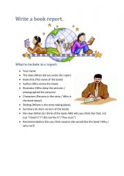 English Worksheet: Book report