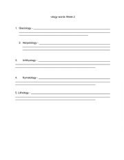 English Worksheet: -ology words Week 2