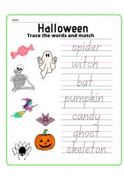 English Worksheet: Halloween vocabulary