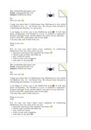 English Worksheet: Halloween meeting