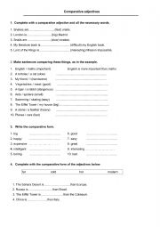 English Worksheet: Comparative adjectives