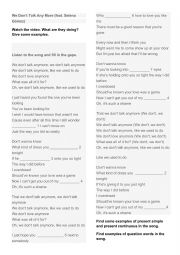 English Worksheet: We don�t talk anymore feat. Selena Gomez