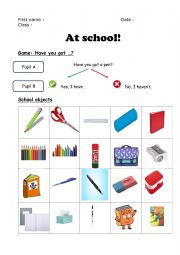 English Worksheet: Numbers - bingo