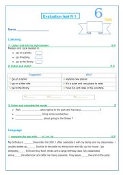 English Worksheet: 6th form test  unit 1 entertaining yourself 