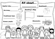 English worksheet: All about ...
