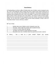 English Worksheet: Robot Mothers 