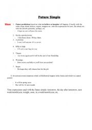 Future simple usage