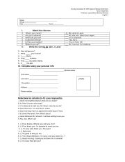 English Worksheet: Exam