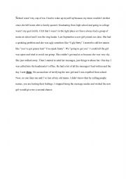 English Worksheet: first day at school