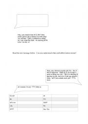 English Worksheet: acronyms