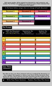 English worksheet: Graphic Organizer: Multiple Source Jig Saw Group Activity