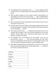 English Worksheet: Home Alone Movie Plot