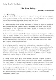 English Worksheet: The Great Gatsby worksheet