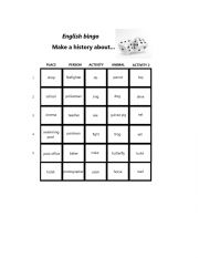 English Worksheet: Make a history with dice