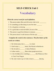 English Worksheet: Wider World 2. Self Check Unit 1