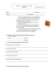 Exercise worksheet