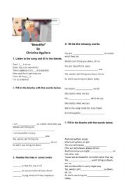 English Worksheet: SongWorksheet 