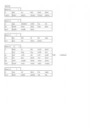 English Worksheet: short vowels