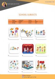 English Worksheet: At school
