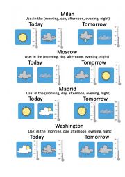 English Worksheet: Weater describe