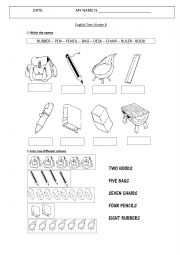 English Worksheet: kinder