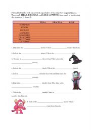 Comparatives and Superlatives (HALLOWEEN THEME)