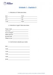 English Worksheet: Daily Routine