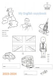 English worksheet: My English copybook