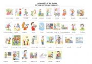 English Worksheet: verbs picture dictionary
