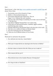 English Worksheet: Canada Road Trip_ The Best Things To Do In Nova Scotia