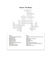 English Worksheet: Crossword Penguin Readers The Body by S. King