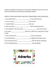 adverbs of comparision