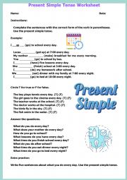 Present Simple Worksheet